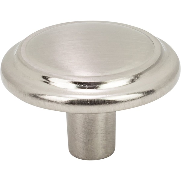 Designperfect 1-1/4 Diameter Round Cabinet Knob, Brushed Satin Nickel - DPA-R92KSNB