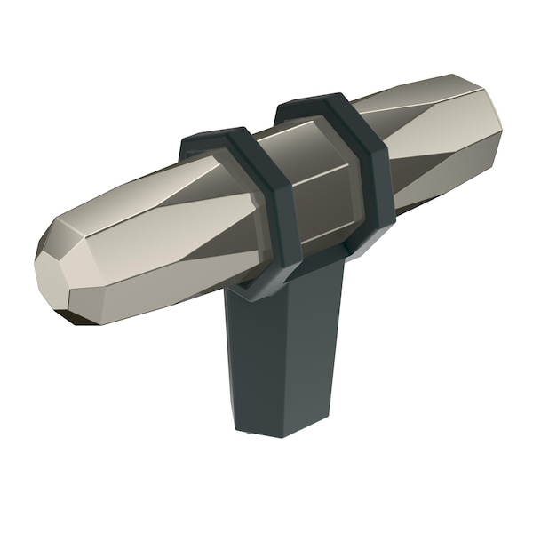 Amerock London 2-1/2 in 64 mm Length Polished Nickel/Black Bronze Cabinet Knob - BP36647PNBBR