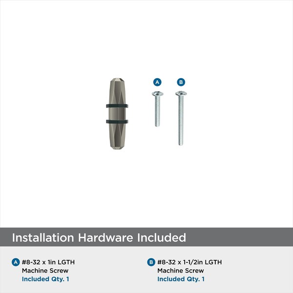 Amerock London 2-1/2 in 64 mm Length Polished Nickel/Black Bronze Cabinet Knob - BP36647PNBBR