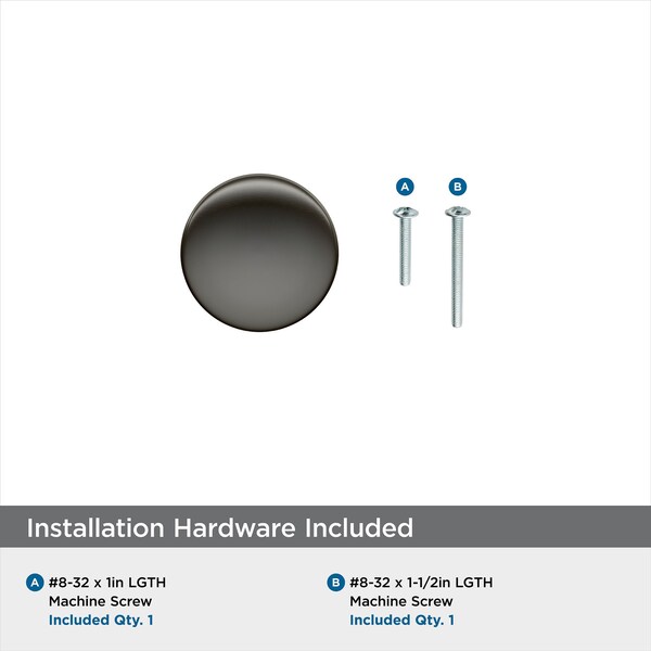 Amerock Riva 1-1/4 in 32 mm Diameter Graphite Cabinet Knob - BP55362GPH