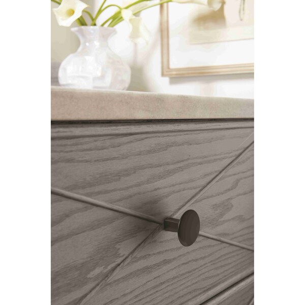 Amerock Riva 1-1/4 in 32 mm Diameter Graphite Cabinet Knob - BP55362GPH