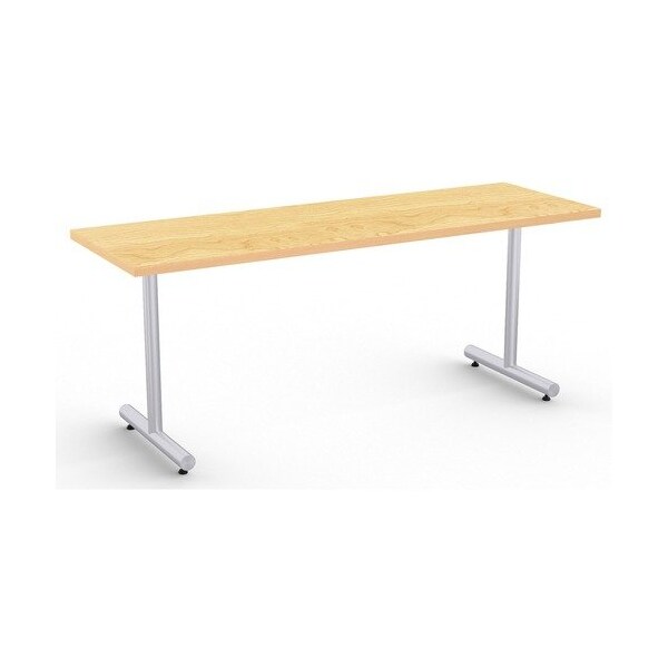 Special-T Table, Metallic Sand Base, 24inWx72inLx29inH, Crema Maple - SCTKING2472SCM