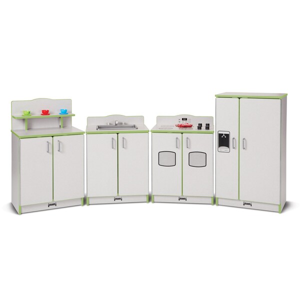 Jonti-Craft Rainbow Accents Culinary Creations Kitchen 4 Piece Set, Key Lime Green - 2411JCWW130