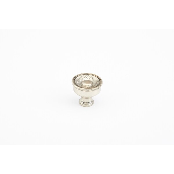 Schaub 1-1/4in Sonata Concave Round Cabinet Knob White Brass Finish - 927-WB