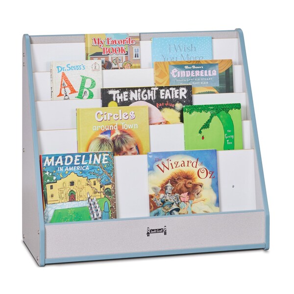 Jonti-Craft Rainbow Accents Flushback Pick-a-Book Stand, Coastal Blue - 3514JCWW131
