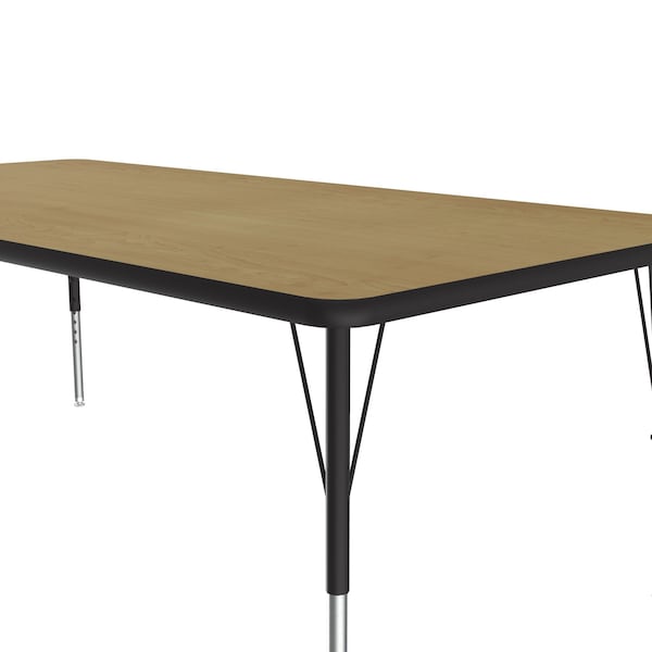 Correll Rectangle Adjustable Height Activity Kids School Table, 30" W, 72" L, 19" to 29" H, Fusion Maple - A3072-REC-16