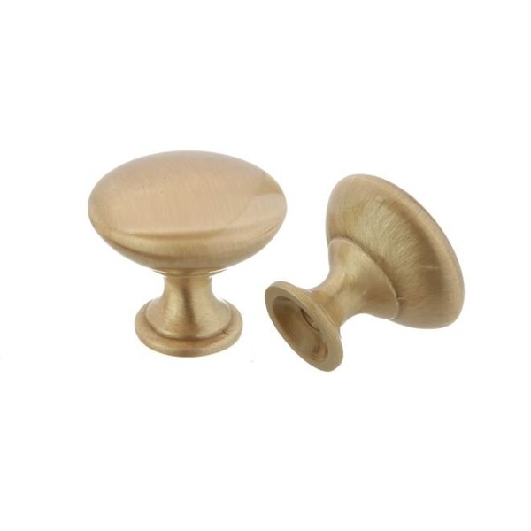 Crown 1-1/16" Diecast Cabinet Knob Satin Brass Finish - CHK910SB