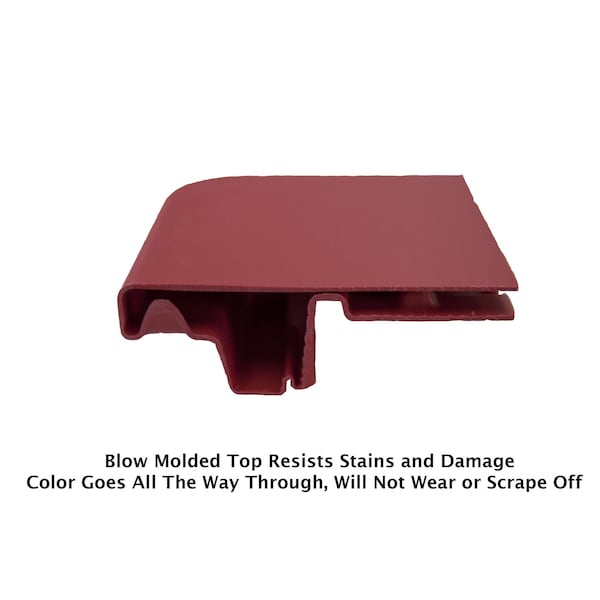 Correll Rectangle Adjustable Height Activity Kids School Plastic Blow Molded Table, 30" W, 72" L, Red - AR3072-REC-25