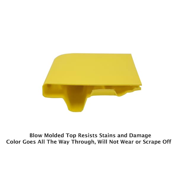 Correll Rectangle Adjustable Height Activity Kids School Plastic Blow Molded Table, 24" W, 48" L, Yellow - AR2448-REC-28