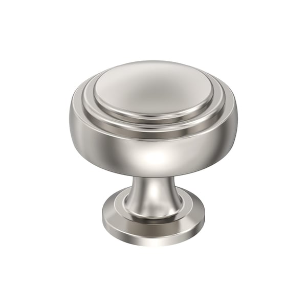 Amerock Winsome 1-1/4 inch 32mm Diameter Polished Nickel Cabinet Knob - BP36765PN