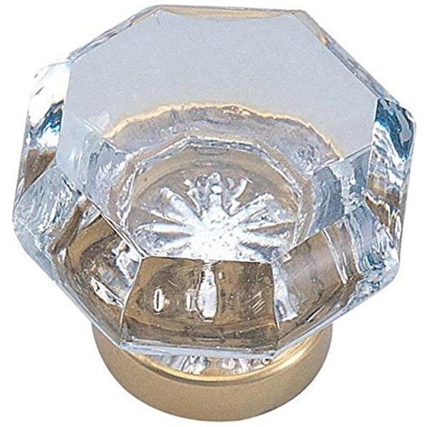 Patioplus Old Town Clear 1.25 in. Cabinet Knob, Lifetime Brass - PA2005068