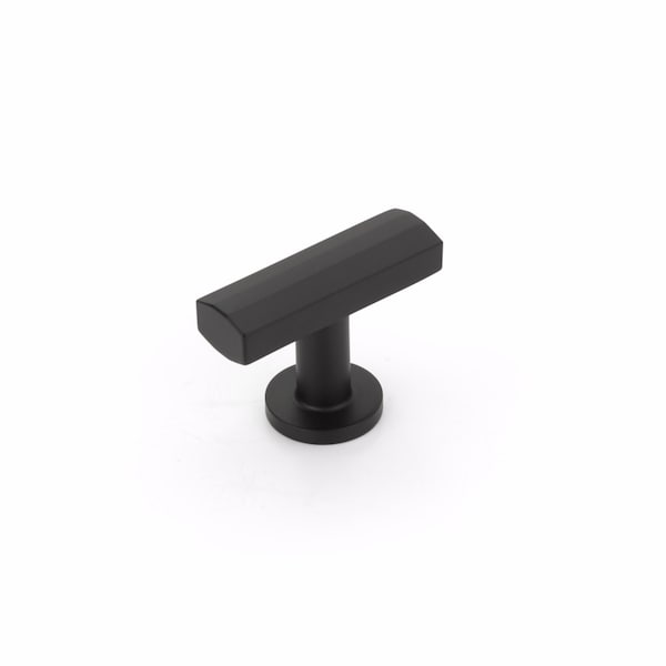 Schaub Heathrow 1-3/4in T Cabinet Knob Matte Black Finish - 552-MB