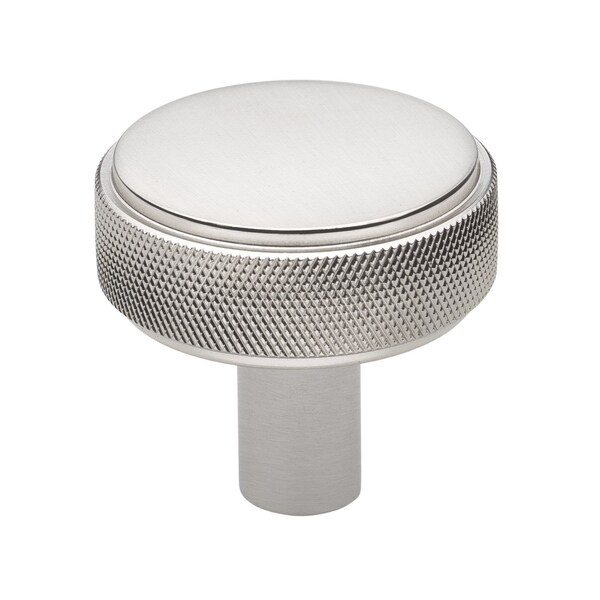 Gliderite Hardware 1-1/2 in. Knurled Knob Satin Nickel, 5PK - 5825-SN-5