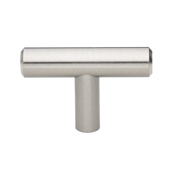 Gliderite Hardware 2 in. Stainless Steel Cabinet T Knob - 7002-T-SS - 7002-T-SS-1