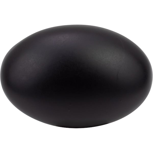 Designperfect 1-1/4 Overall Length Oval Cabinet Knob, Matte/Flat Black, 25PK - DPA25B7KBLK
