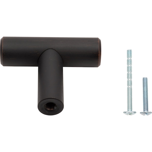 Designperfect 1-9/16 Overall Length Cabinet T-Knob, Brushed Oil Rubbed Bronze - DPA-T14KORB