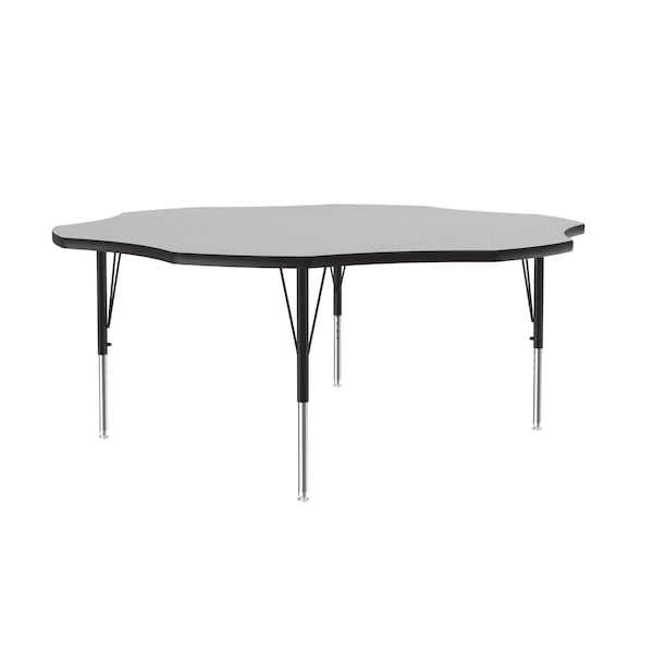 Correll Flower Adjustable Height Activity Kids School Table, 60" W, 60" L, 19" to 29" H, Melamine Laminate - AM60-FLR-15