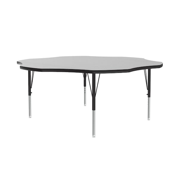 Correll Flower Adjustable Height Activity Kids School Table, 60" W, 60" L, 19" to 29" H, Melamine Laminate - AM60-FLR-15
