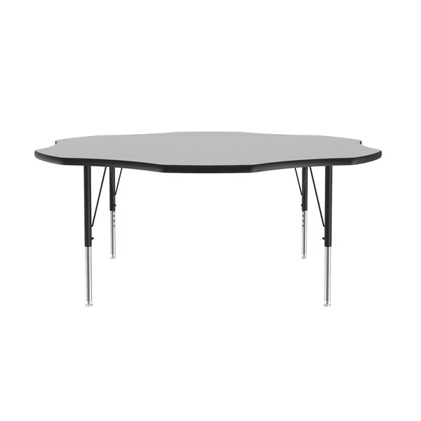 Correll Flower Adjustable Height Activity Kids School Table, 60" W, 60" L, 19" to 29" H, Melamine Laminate - AM60-FLR-15
