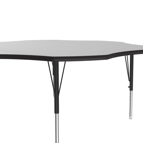 Correll Flower Adjustable Height Activity Kids School Table, 60" W, 60" L, 19" to 29" H, Melamine Laminate - AM60-FLR-15