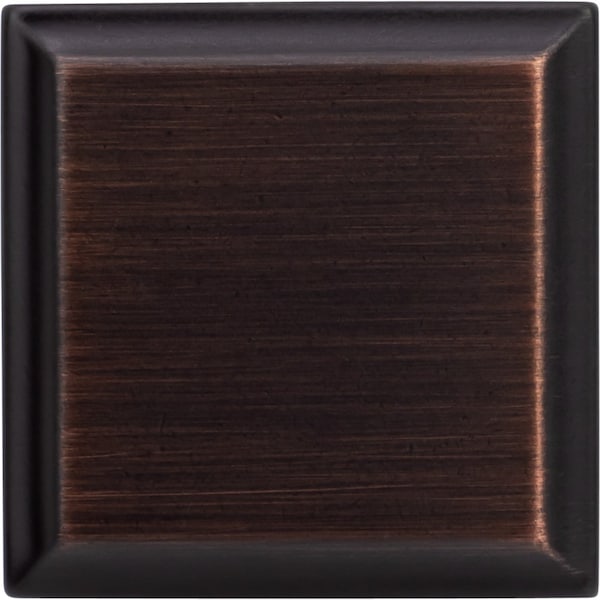 Designperfect 1-3/16 Overall Length Square Cabinet Knob, Brushed Oil Rubbed Bronze - DPA-S54KORB