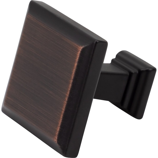 Designperfect 1-3/16 Overall Length Square Cabinet Knob, Brushed Oil Rubbed Bronze - DPA-S54KORB