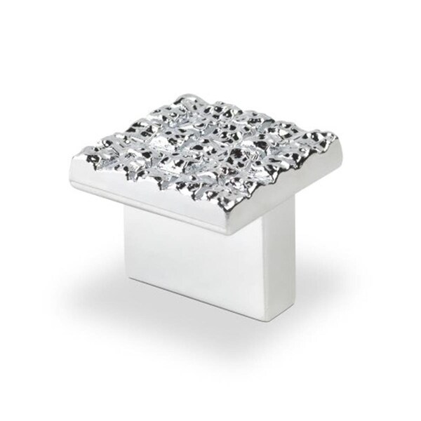 Gan Eden Mosaic Design Square Knob, Bright Chrome, 25 x 25 mm - GA564045