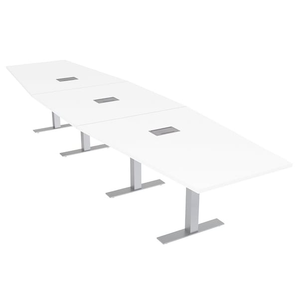 Skutchi Designs 45 in W, 165.75 in L, 29 in H, Engineered Wood Top, White - HAR-HEX.IR-46X168-T-ELEC-XD09
