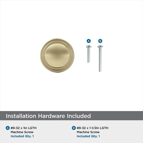 Amerock Winsome 1-1/4 inch 32mm Diameter Golden Champagne Cabinet Knob - BP36765BBZ