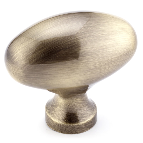 Richelieu 1 31/32 in. X 1 3/32 in. (50 mm x 28 mm) Antique English Traditional Metal Cabinet Knob - BP444350AE