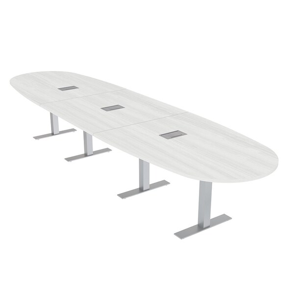 Skutchi Designs 45 in W, 165.75 in L, 29 in H, Engineered Wood Top, White - HAR-BOVL-46X168-T-ELEC-WHCYPRESS