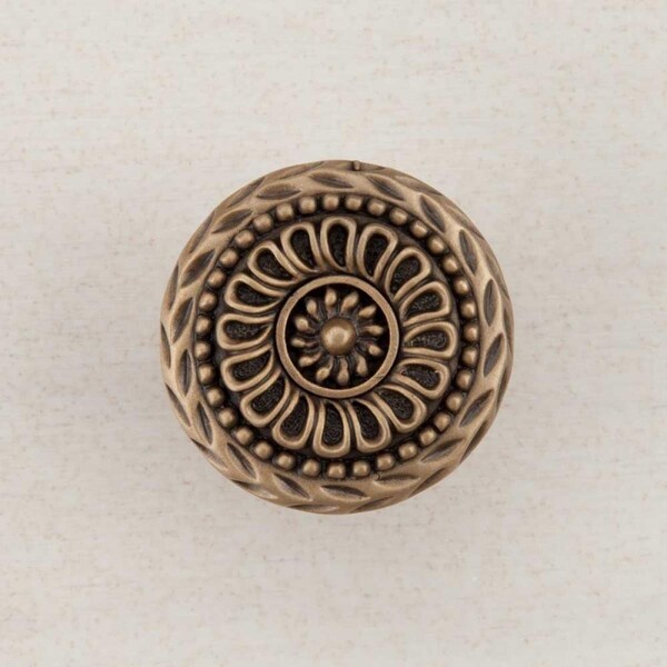 Acorn Mfg Artisan Collection Lace Circle Knob, Museum Gold - DQFGP