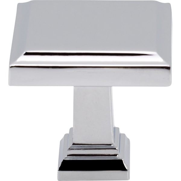Designperfect 1-3/16 Overall Length Square Cabinet Knob, Polished Chrome, 25PK - DPA25S54KPC