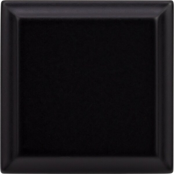 Designperfect 1-3/16 Overall Length Square Cabinet Knob, Matte/Flat Black, 25PK - DPA25S54KBLK
