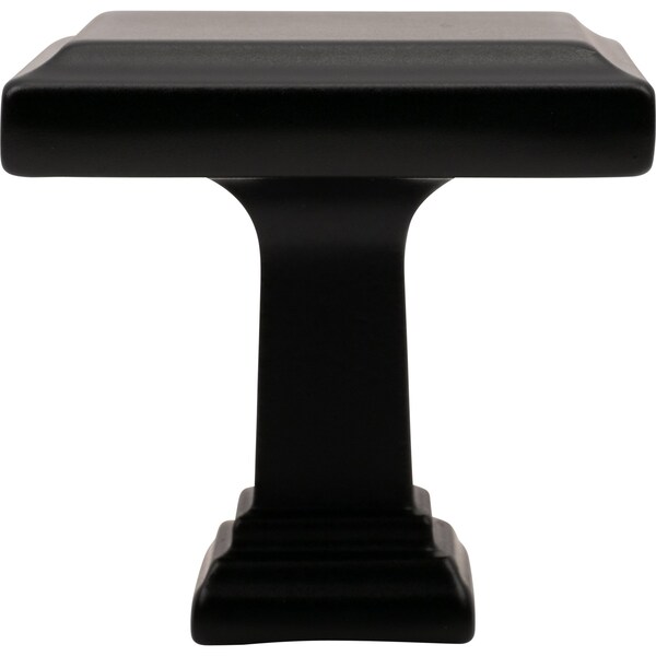 Designperfect 1-3/16 Overall Length Square Cabinet Knob, Matte/Flat Black, 25PK - DPA25S54KBLK