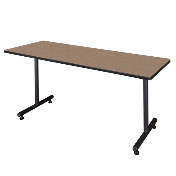 Regency Kobe T-Base Training Seminar Table, 60 in W, 24 in L, Noble Oak - MKTRCT6024NO