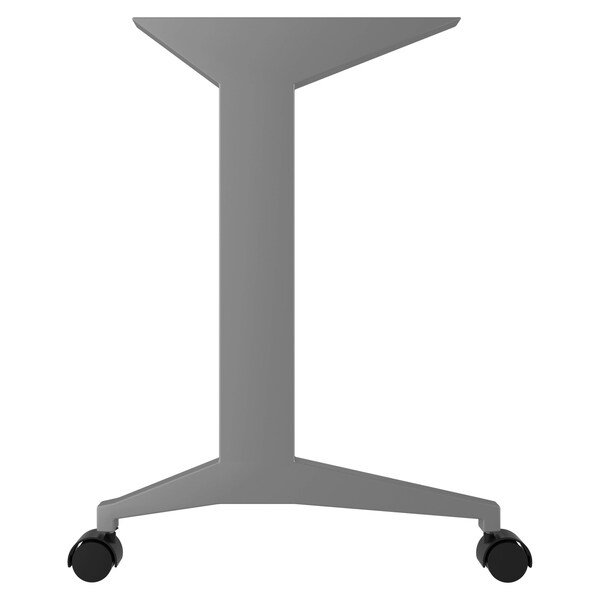 Hirsh Commercial Desks, 60 in W, 28.75 in H, Steel, Laminate Top, Arctic Silver / White - 24373