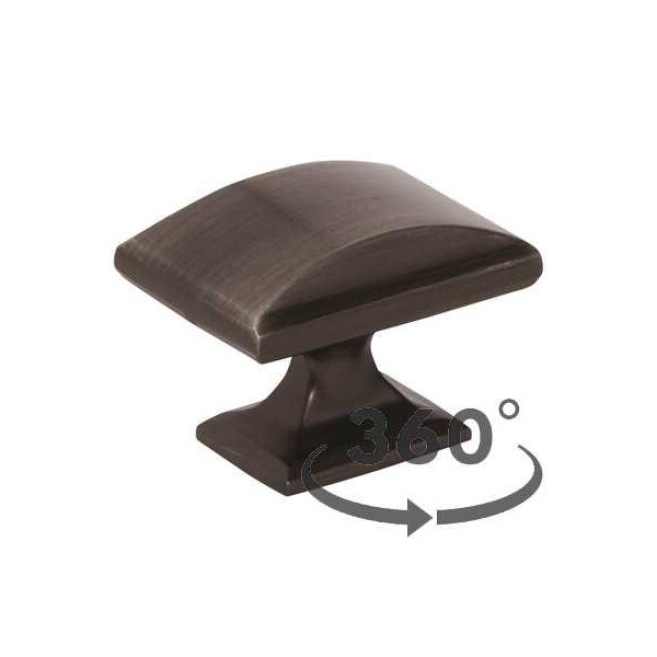 Amerock BP29368GM 1-1/2" (38 mm) Candler Oversized Cab Knob Gunmetal Finish - BP29368GM