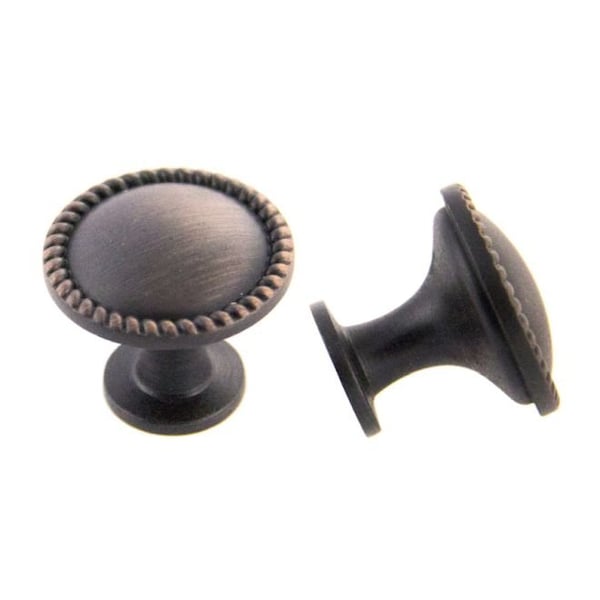 Crown 1-1/5" Rope Cabinet Knob Oil Rubbed Bronze Finish - CHK97210B