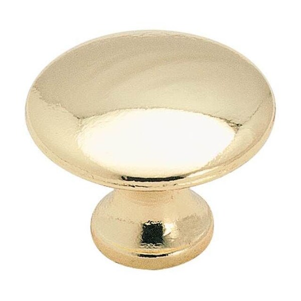 Amerock Diameter Value Cab Knob Bright Brass 255PB-25PACK 1-1/4" (32 mm) - 255PB-25PACK