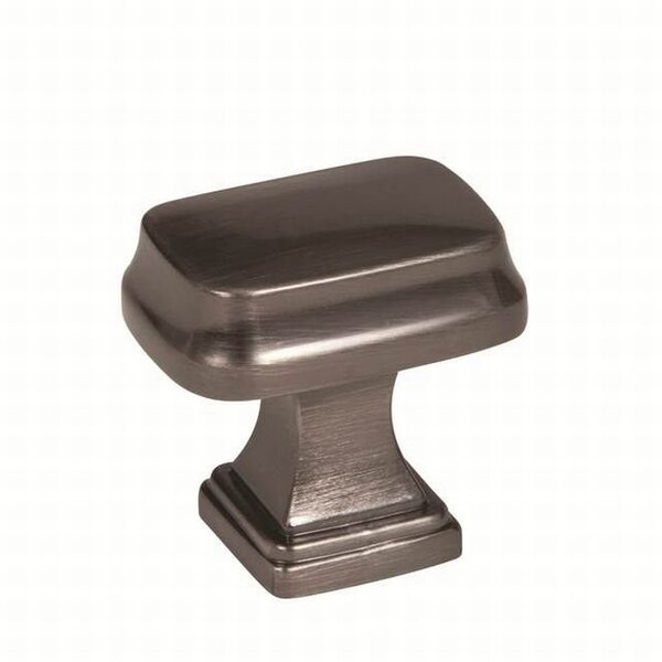 Amerock BP55340GM 1-1/4" (32 mm) Revitalize Rectangular Cab Knob Gunmetal - BP55340GM