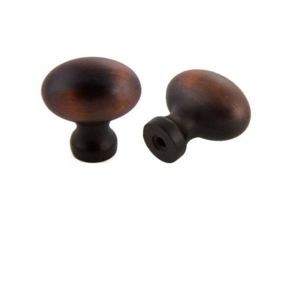 Crown 1-1/4" Football Cabinet Knob Oil Rubbed Bronze Finish - CHK8399010B