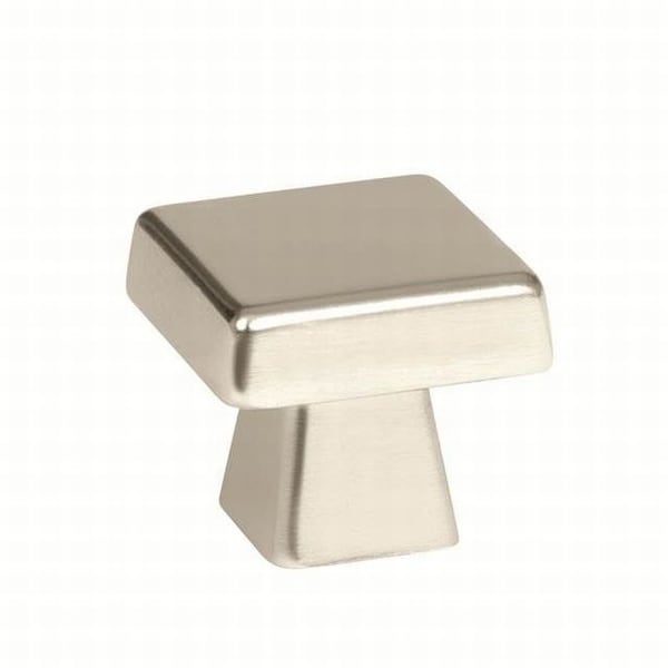 Amerock BP55271PN 1-3/16" (30 mm) Blackrock Square Cab Knob Bright Nickel - BP55271PN