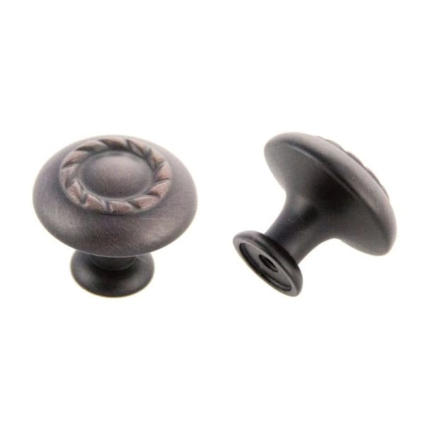 Crown 1-1/5" Rope Cabinet Knob Oil Rubbed Bronze Finish - CHK97010B