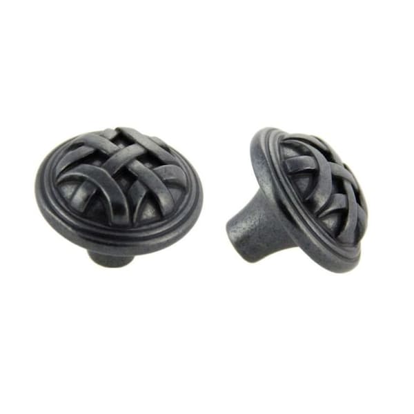 Crown 1-1/4" Braided Cabinet Knob Weathered Black Finish - CHK82115DACM