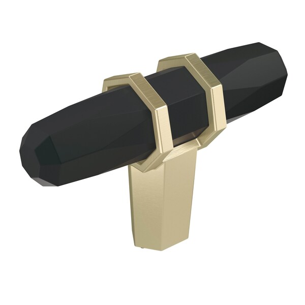 Amerock London 2-1/2 in 64 mm Length Black Bronze/Golden Champagne Cabinet Knob - BP36647BBRBBZ