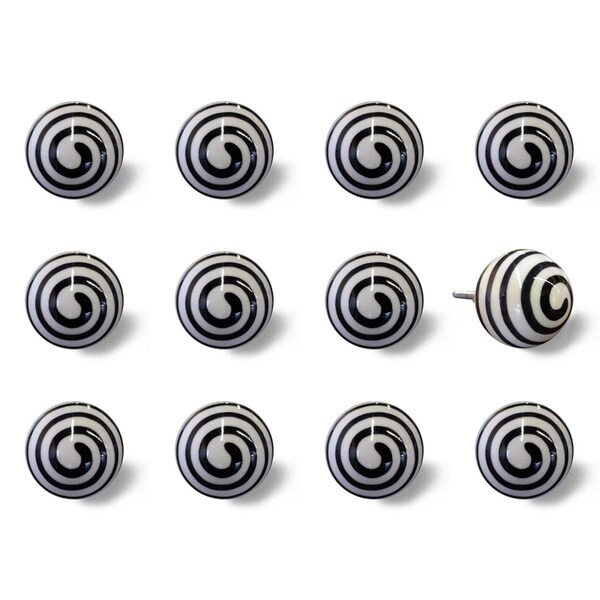 Pipers Pit Multi Color Ceramic & Metal Knob, 1.5 x 1.5 x 1.5 in., 12PK - PI1860938