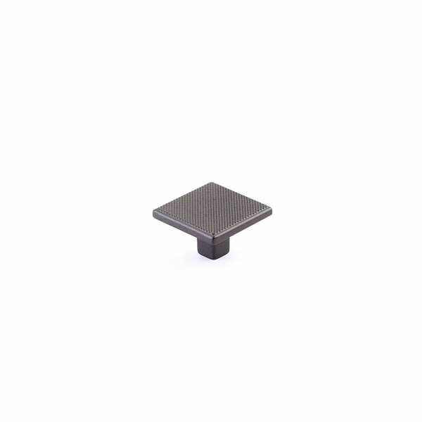 Schaub 1-3/8in Quadrato Square Cabinet Knob Gun Metal Finish - 20015-GM
