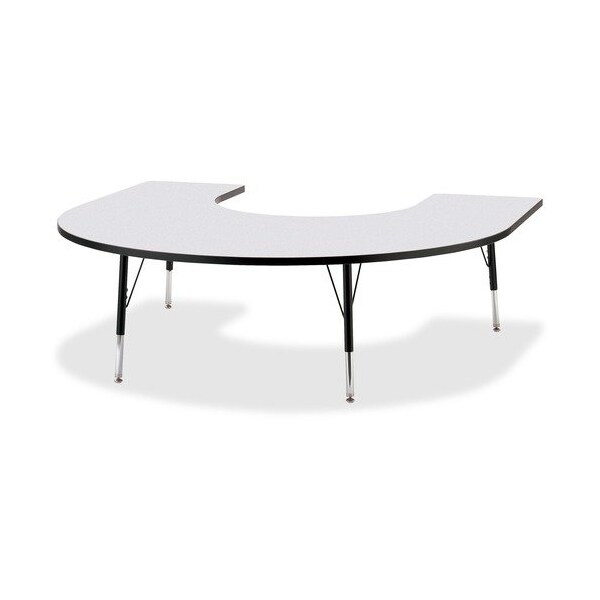 Jonti-Craft TABLE, HORSESHOE, 60X66, GY/BK - JNT6445JCE180