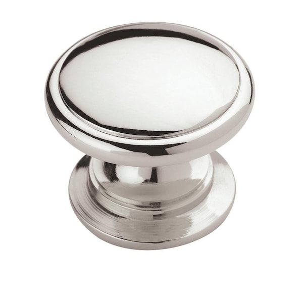 Amerock Ravino 1-1/4 in 32 mm Diameter Polished Chrome Cabinet Knob, 10PK - 10BX5301226